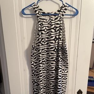 Skirtin Around black and white mini dress